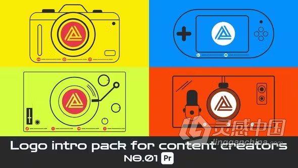 AE模板-闪电风暴电力能量抖动标志粒子火花LOGO动画AE模板下载 Lightning Storm Electricity Logo  福风灵感网 www.ffidea.com