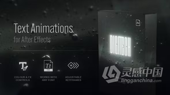 40个适合数码科技主题文本动画预设AE与PR模板下载 Text Animation Presets  福风灵感网 www.ffidea.com