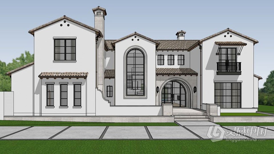 SketchUp房屋建造建筑师基础技能训练视频教程  福风灵感网 www.ffidea.com