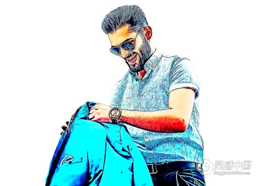 照片生成卡通艺术画海报效果PS特效动作 Cartoonic Poster Action  福风灵感网 www.ffidea.com