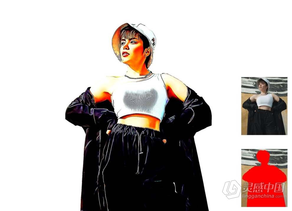 照片生成卡通艺术画海报效果PS特效动作 Cartoonic Poster Action  福风灵感网 www.ffidea.com