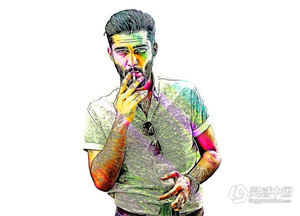 照片生成卡通艺术画海报效果PS特效动作 Cartoonic Poster Action  福风灵感网 www.ffidea.com