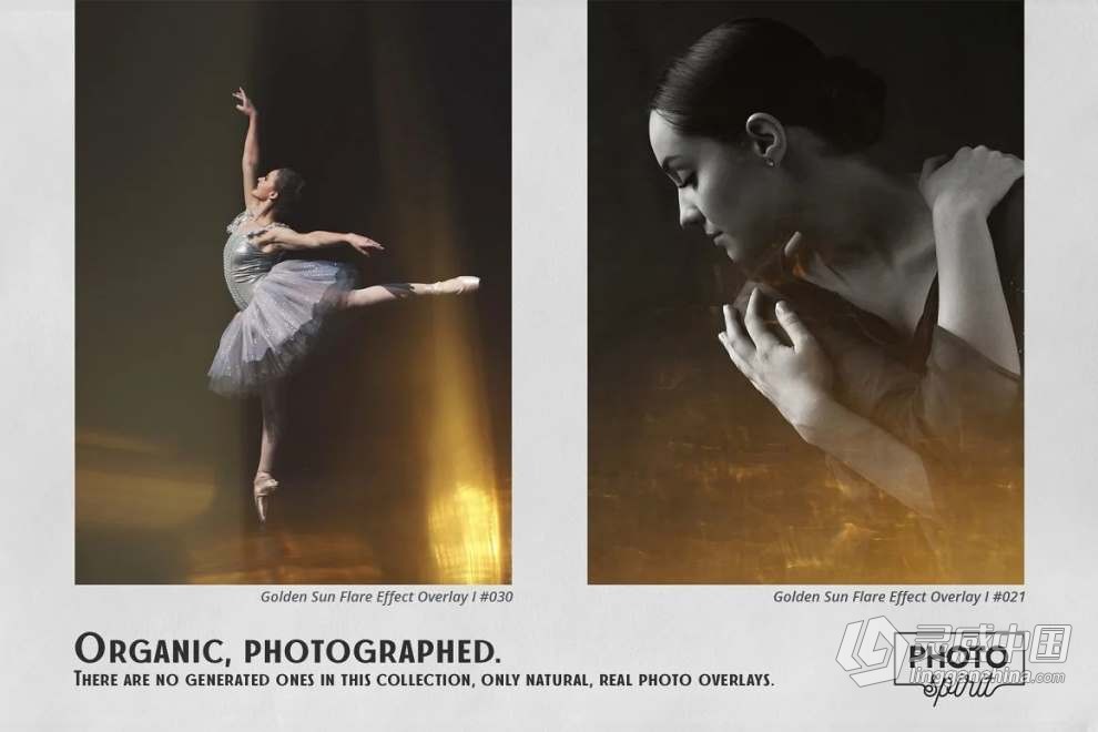 55张金色太阳耀斑光斑照片叠加合成素材+PS动作 Golden Sun Flare Overlay Effect 1  福风灵感网 www.ffidea.com