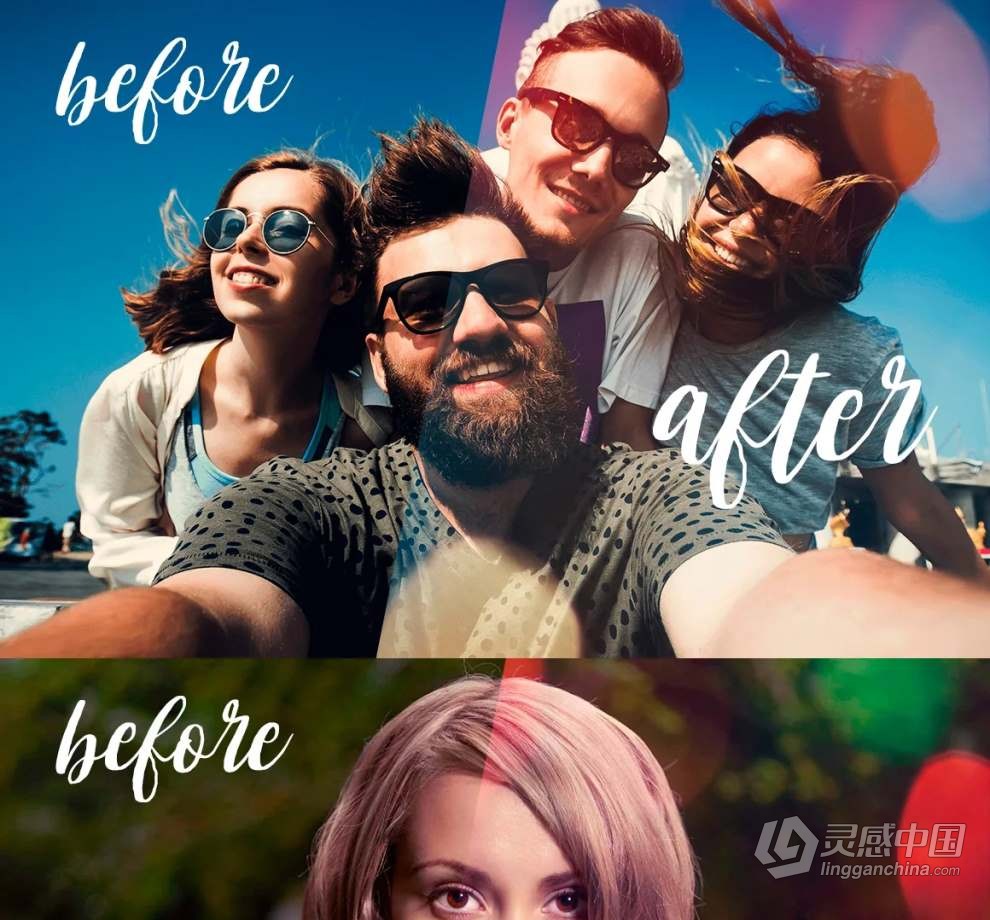 45张优雅散景光斑光效叠加图片素材+PS动作 Elegance Bokeh Overlays  福风灵感网 www.ffidea.com