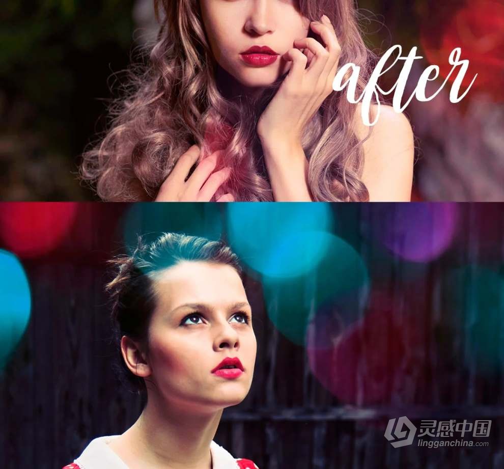 45张优雅散景光斑光效叠加图片素材+PS动作 Elegance Bokeh Overlays  福风灵感网 www.ffidea.com