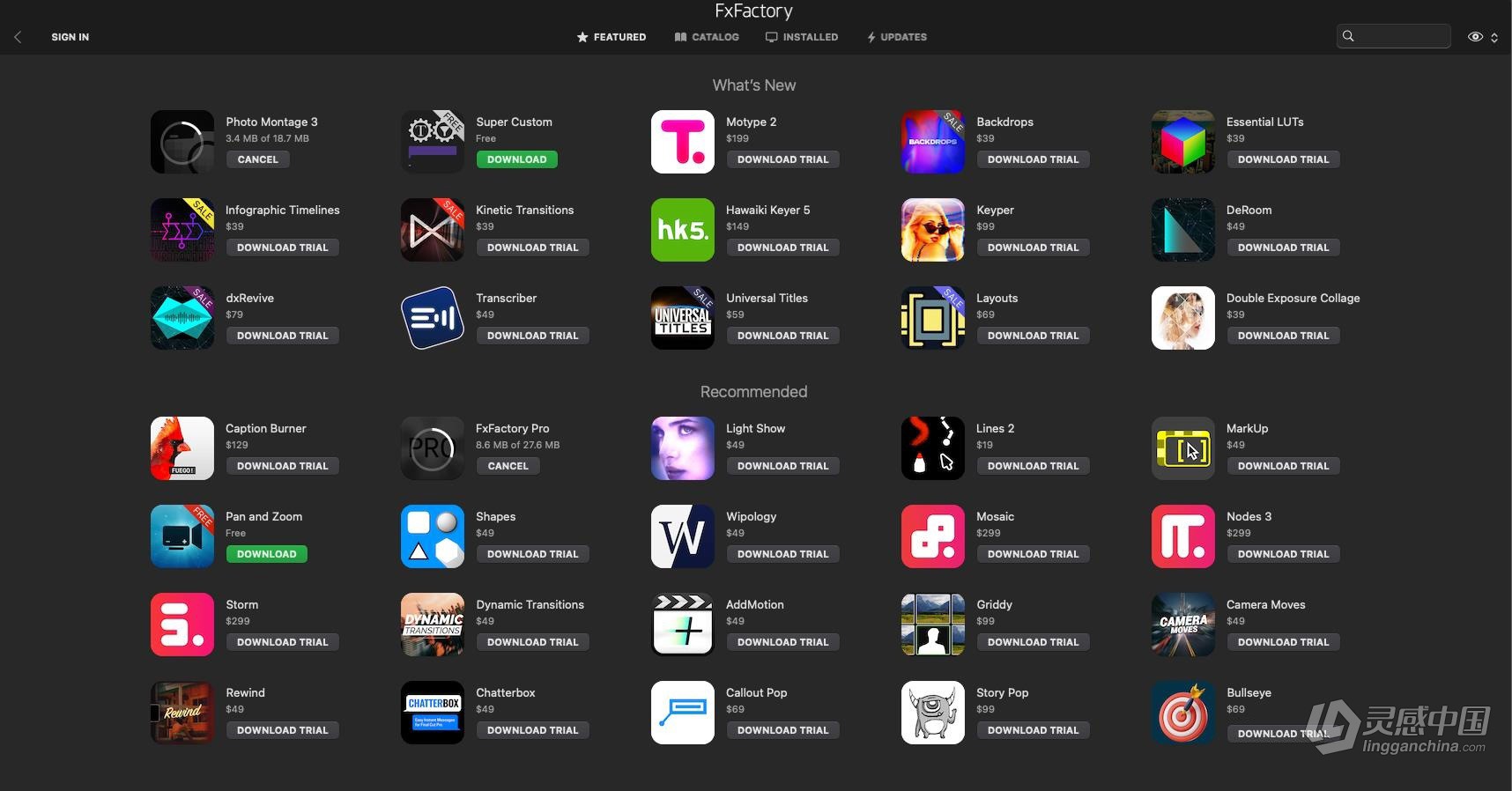 FxFactory 8.0.12全功能激活版 Mac电脑FCPX/AE/PR超强视觉特效插件包  福风灵感网 www.ffidea.com