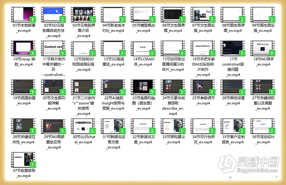 AI摄影【Midjourney+Stablediffusion】37节课人工智能商业应用摄影中文课程  福风灵感网 www.ffidea.com