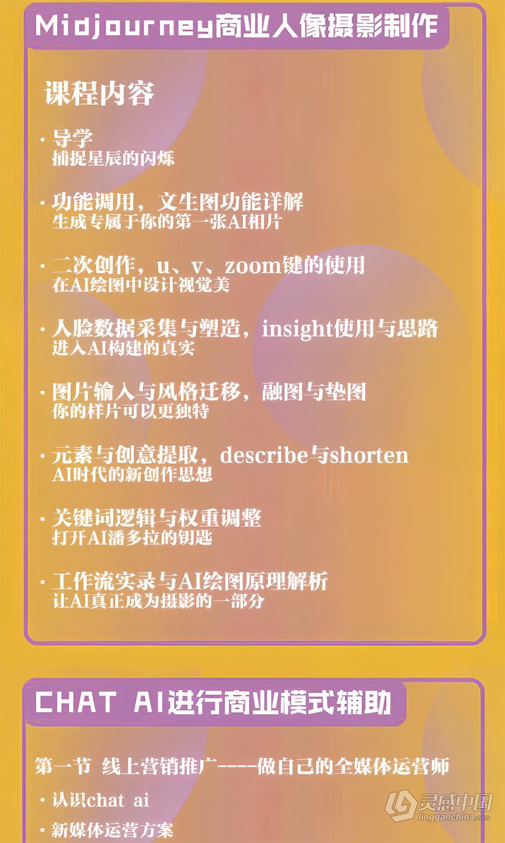 AI摄影【Midjourney+Stablediffusion】37节课人工智能商业应用摄影中文课程  福风灵感网 www.ffidea.com