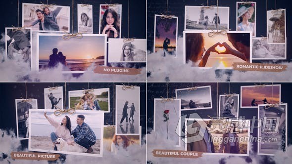 现代精美照片相册温柔回忆幻灯片AE模版 Memories Slideshow  福风灵感网 www.ffidea.com