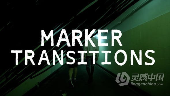 朋克风画笔涂鸦标记过渡AE与PR模板 Marker Transitions  福风灵感网 www.ffidea.com