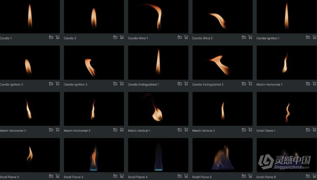 31个蜡烛火柴燃烧火焰烛光火苗动画4K视频素材(含透明通道) ActionVFX – Candles &amp; Small Flames  福风灵感网 www.ffidea.com