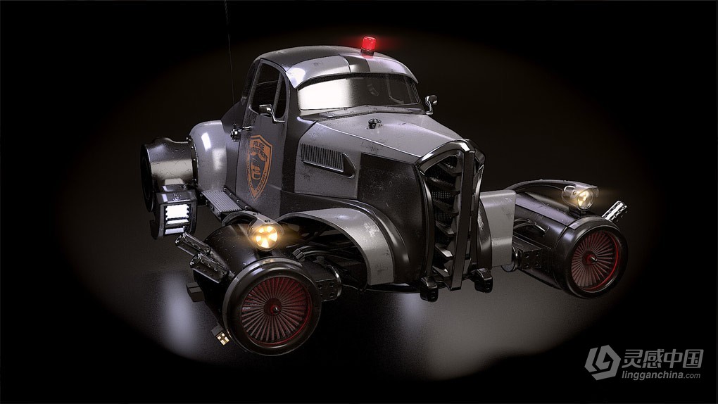 Blender复古未来派汽车建模与渲染制作视频教程 中文字幕 Create a retro futuristic car by Igor Shevchenko - Blender  福风灵感网 www.ffidea.com