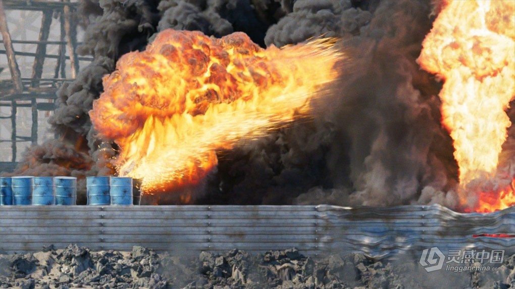 Houdini专业特效爆炸场景制作工作流程视频教程 Art Directing Explosions using Axiom in Houdini  福风灵感网 www.ffidea.com