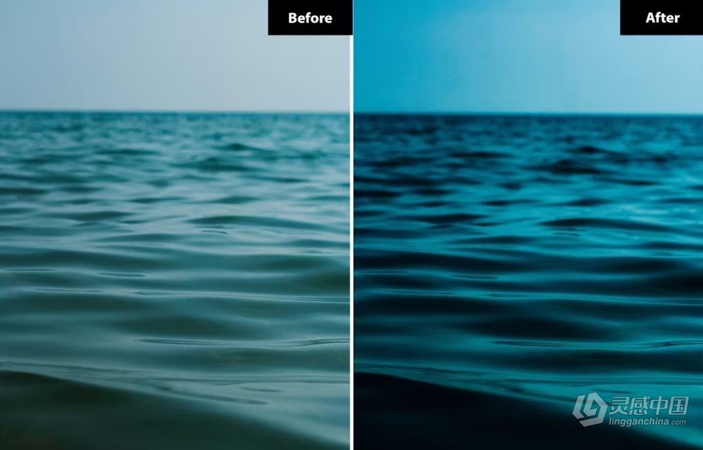 6种蓝调电影风光LR预设 6 Ocean Blue Lightroom and Photoshop Presets  福风灵感网 www.ffidea.com