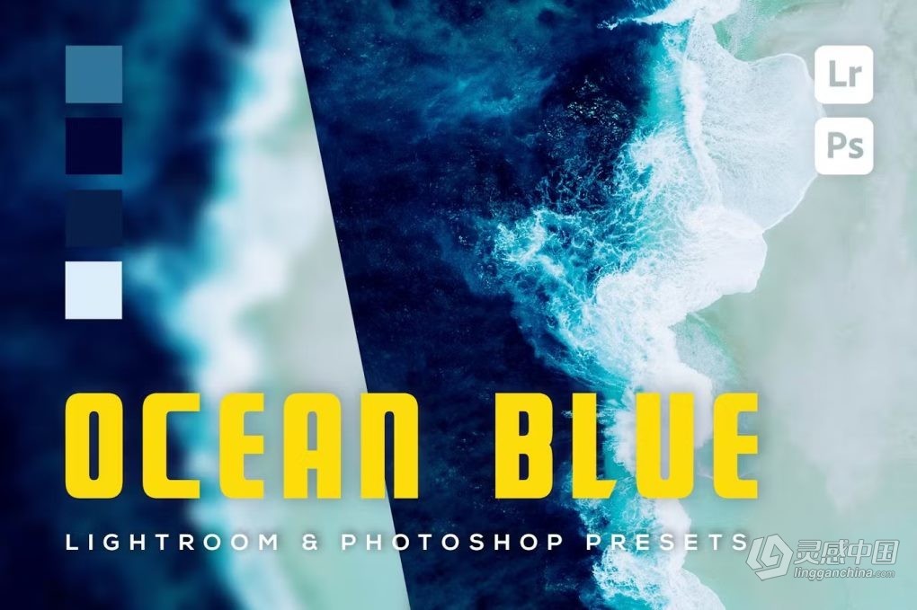 6种蓝调电影风光LR预设 6 Ocean Blue Lightroom and Photoshop Presets  福风灵感网 www.ffidea.com