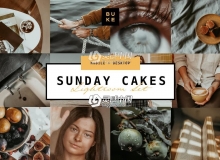 旅拍时尚胶片LR预设/手机修图LR预设 Sunday Cakes-Lightroom Presets