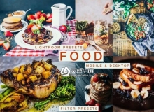 美食食物电影色调LR预设/手机LR预设Cinematic Food Lightroom Presets