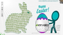复活节庆祝贺卡视频片头动画制作 AE模板 AE工程文件 Easter Ecard