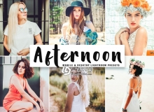 高对比哑光旅拍人像LR预设移动APP预设 Afternoon Lightroom Presets