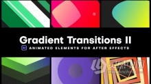 15个色彩缤纷的透明或渐变过渡AE模板下载 Gradient Transitions II