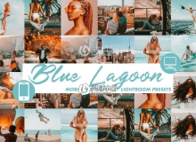 夏季旅拍橙色质感手机修图LR预设 Lightroom Preset Blue Lagoon