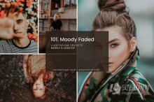 旅拍街拍喜怒无常电影质感人像Lightroom预设/手机APP滤镜 Moody Faded Preset