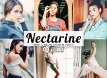 INS明亮复古人像LR预设/移动APP预设 Nectarine Lightroom Presets