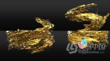 AE模板-液体风格金色标志揭晓AE模板下载 Liquid style Gold Logo reveal