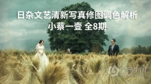 摄影师大咖小蔡一壹日杂文艺清新写真摄影后期PS修图调色解析全8期