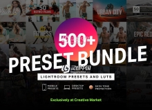 500+电影胶片LR预设/APP预设/LUT预设500+ Lightroom Presets & LUTs Bundle