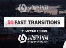 50种扁平化图形过渡转场动画AE模板 Videohive Fast Transitions