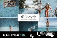 旅拍写真蓝绿色调LR预设免费下载/APP预设 Blue Margarita Lightroom Presets