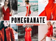 时尚触感明亮胶片感LR预设+APP预设 Pomegranate Lightroom Presets
