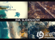 水墨相册幻灯片包装展示AE模板 VideoHive Ink Slideshow