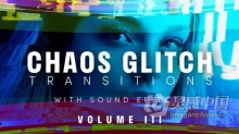 20种杂乱故障特效转场动画过渡PR模板下载 Chaos Glitch Transitions v3 Pack