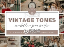 法式浪漫的古典主义色调手机版Mobile LR预设Vintage Mobile Presets