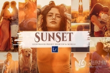 黄金时段日落逆光人像Lightroom预设/手机版APP滤镜 Sunset Lightroom Presets