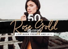 玫瑰金色调LR预设+LUT预设 Rose Gold Lightroom Presets LUTs