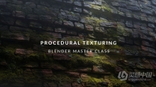 Blender逼真苔藓墙程序化纹理制作工作流程视频教程 中文字幕
