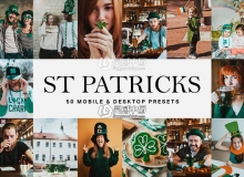 抹茶绿电影胶片LR预设+LUT预设 St Patricks Day Lightroom Presets LUTs