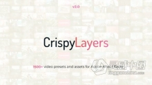 AE模板 CrispyLayers v2.0 1500多个幻灯片视频制作预设11组类别风格 AE工程 AE文件