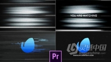 PR模板-快速故障噪点刮盘信号Hitech扭曲标志动画下载