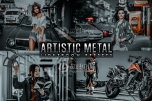 金属工业风黑金胶片城市人像LR预设/APP预设 Artistic Metal Lightroom Presets