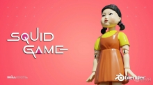 Blender影视《鱿鱼游戏》杀手娃娃模型实例制作视频教程