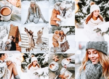 冬季仙境通透明亮LR预设+手机版APP预设WINTER WONDERLAND LIGHTROOM