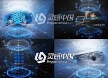 科技感Plexus点线空间公司宣传介绍幻灯片展示AE模板