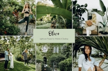 时尚人像旅行摄影橄榄绿色调LR预设/APP预设 Olive Lightroom Presets