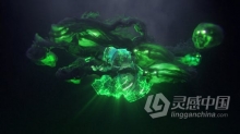 AE模板 黑暗幽灵骨头粒子特效动画视频片头制作 AE工程 AE文件下载
