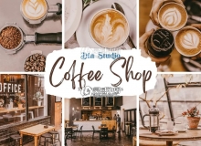 经典深褐色咖啡店INS美食摄影LR预设/手机预设 Coffee Shop Lightroom Presets
