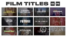 12部电影片名电影节戏剧电影作品介绍文本标题PR模板下载 Cinematic Film Titles